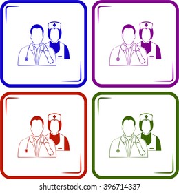 Medical staff icon