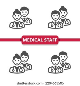 Medical Staff Icons. Doctor, Doctors. Professional, pixel perfect icons. EPS 10 format.