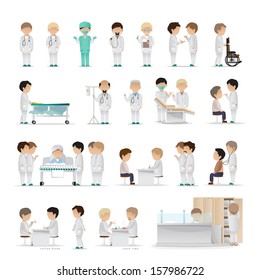 Medical Staff - Isolated On White Background - Vector Illustration, Graphic Design Editable For Your Design