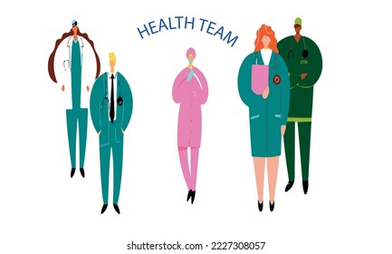 Medical staff team professional medical profession and health care team
