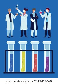 medical staff test tubes laboratory chemistry