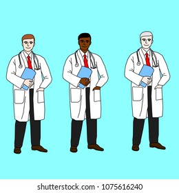 Medical staff . Vector