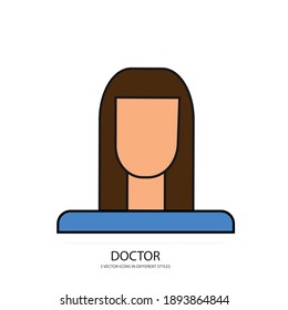 medical staff vector type icon