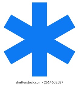 Medical star flat design style. isolated on white background