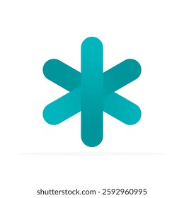 medical star icon, colored flat vector. modern and minimalist design