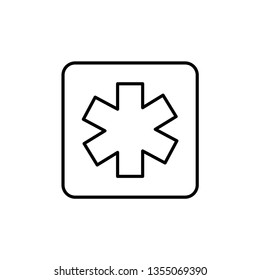 Medical Star Modern Simple Outline Vector Icon
