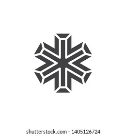 Medical star vector icon. filled flat sign for mobile concept and web design. Pharmacy star glyph icon. Hospital symbol, logo illustration. Vector graphics