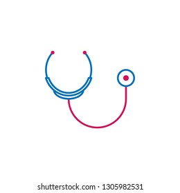 Medical, stethoscope colored icon. Element of medicine illustration. Signs and symbols icon can be used for web, logo, mobile app, UI, UX on white background