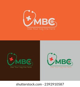 medical stethoscope concept logotype design. Business logo icon shape illustration.