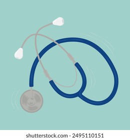 medical stethoscope in the flat style. stethoscope icon, stethoscope icon.	