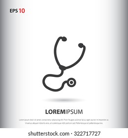 Medical stethoscope icon