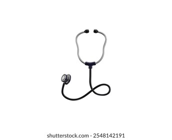 Medical stethoscope icon 3d rendering vector illustration