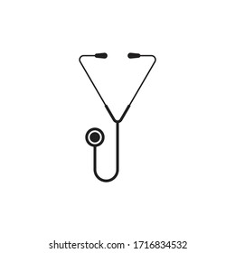 Medical stethoscope icon design graphic vector