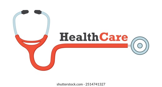 Medical stethoscope icon in flat style. Doctor instrument vector illustration on isolated background. Medicine and healthcare sign business concept.