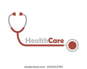 Medical stethoscope icon in flat style. Doctor instrument vector illustration on isolated background. Medicine and healthcare sign business concept.