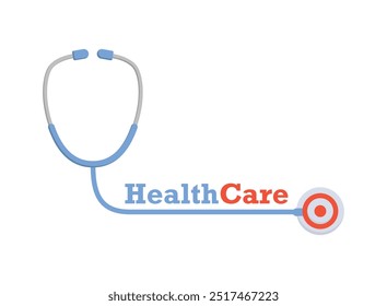 Medical stethoscope icon in flat style. Doctor instrument vector illustration on isolated background. Medicine and healthcare sign business concept.