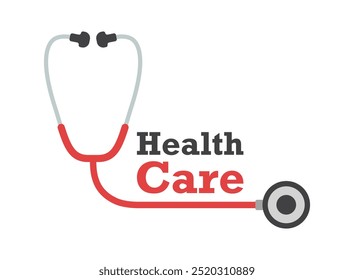 Medical stethoscope icon in flat style. Doctor instrument vector illustration on isolated background. Medicine and healthcare sign business concept.