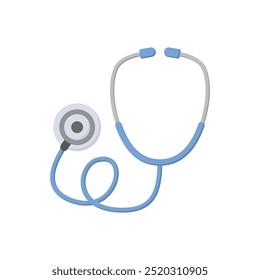 Medical stethoscope icon in flat style. Doctor instrument vector illustration on isolated background. Medicine and healthcare sign business concept.