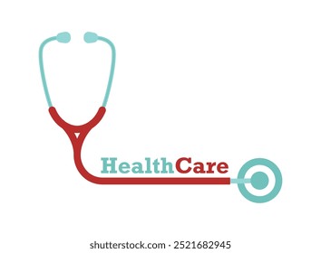 Medical stethoscope icon in flat style. Doctor instrument vector illustration on isolated background. Medicine and healthcare sign business concept.