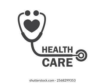 Medical stethoscope icon in flat style. Doctor instrument vector illustration on isolated background. Medicine and healthcare sign business concept.