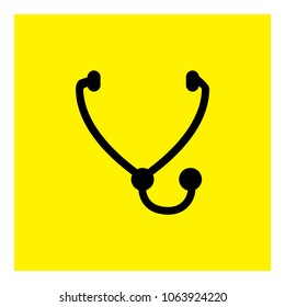 Medical stethoscope icon vector