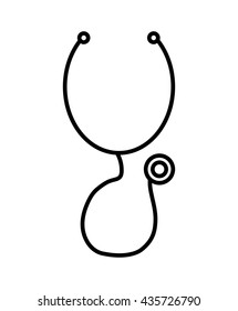 medical stethoscope icon , vector