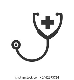 Medical stethoscope icon. vector graphics