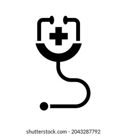 Medical stethoscope icon. vector graphics