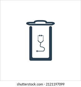 MEDICAL STETHOSCOPE ICON VECTOR GRAPHICS