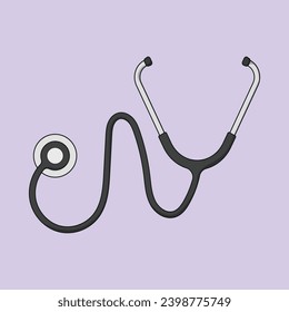 Medical Stethoscope Illustration Vector Icon Stethoscope icon