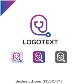 Medical Stethoscope logo icon vector design