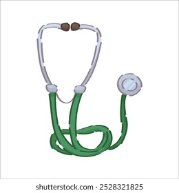 Medical stethoscope on white background