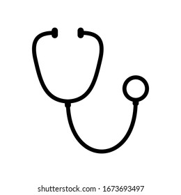 medical stethoscope, phonendoscope icon. Medical instrument for listening. Vector illustration