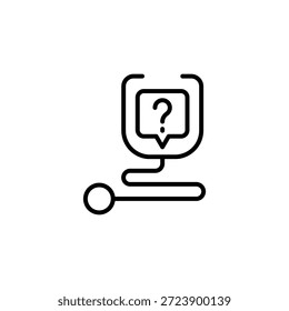 Medical Stethoscope Question Mark Chat Outline Icon