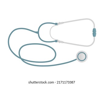 Medical stethoscope simple design diagnosis equipment vector illustration on white background