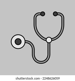 Medizinisches Stethoskop, Vektorgrafiksymbol. Medizin und Gesundheitswesen, medizinisches Unterstützungszeichen. Bildsymbol für medizinische Website und Design von Apps, Logo, App, Benutzeroberfläche