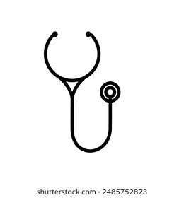 Medical stethoscope - vector icon	