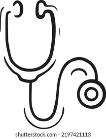 Medical stethoscope vector illustration art.