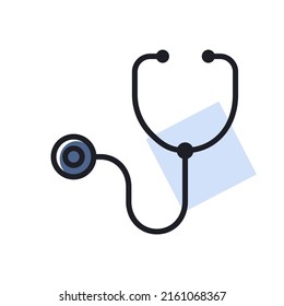 Medical stethoscope vector isolated icon. Medicine and healthcare, medical support sign. Graph symbol for medical web site and apps design, logo, app, UI