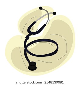 medical stethoscope.stethoscope standing up, representing healthcare and medical examinations