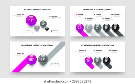 Estrategia médica Cuatro Cinco Dos Tres Opciones Diagrama Presentación Diseño Conjunto de Ilustraciones vectoriales. Lanzamiento de ventas 4 5 2 Colección de diseño de presentación de diapositivas de infografía de 3 pasos.