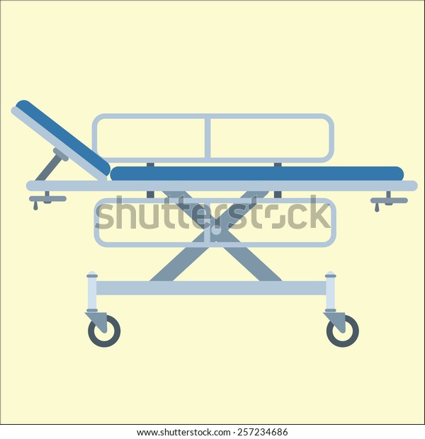 Medical stretcher bed on\
wheels