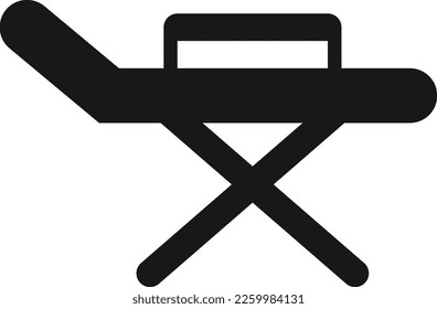 Medical Stretcher Folding chair icon. Furniture symbol. Flat design style.