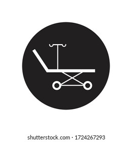 medical stretcher icon, vector illustration
