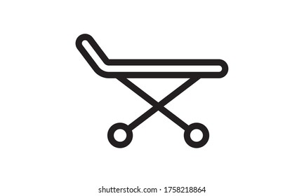 Medical stretcher icon vector image