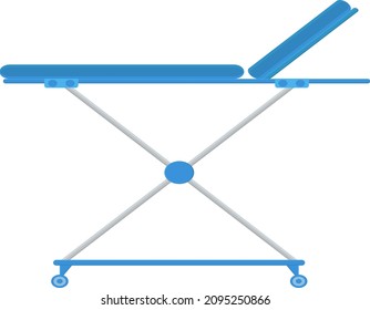 Medical stretcher, illustration, vector on a white background.
