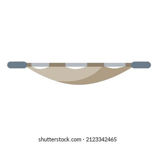 Medical stretcher for transporting patients in hospital. Flat cartoon illustration
