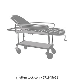 Medical stretcher vector illustration
