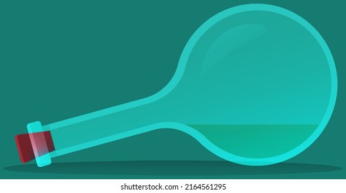 Medical structure and blood components. Flask with biomaterial components, test tube flask with substance for researchers. Liquid laboratory analysis. Chemical lab science medical research laboratory