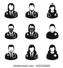 Medical Stuff Icon Set. Editable Vector.